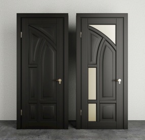 黑色户门3D模型素材